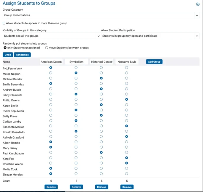 Edsby class group setup